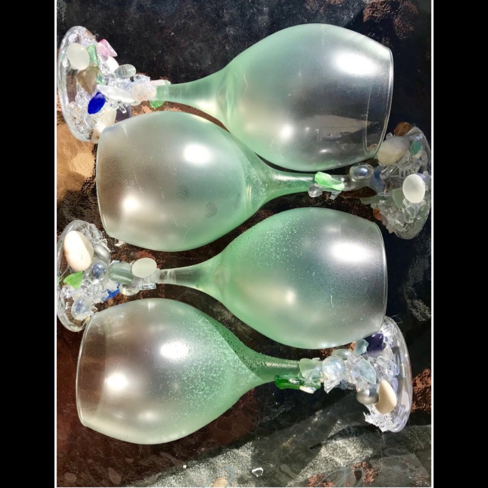 HOME. 1 - Artisan SeaGlass Wine Goblet